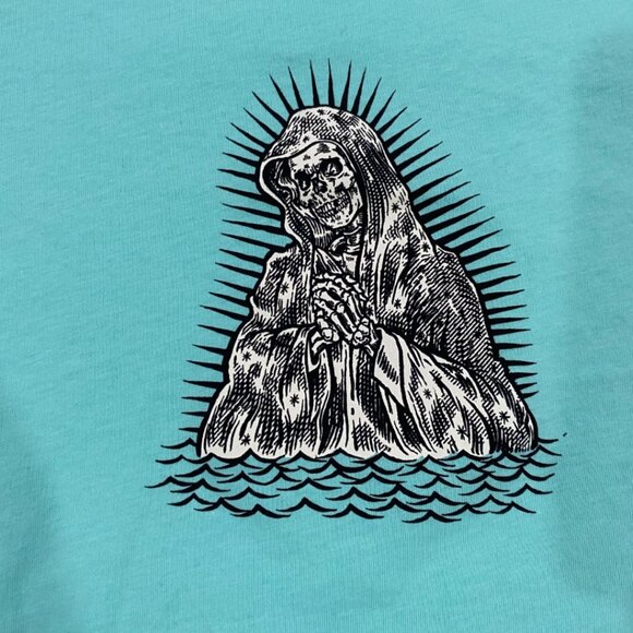 Lost Enterprises Turquoise Santa Muerte Tee Medium NWOT - Picture 2 of 4